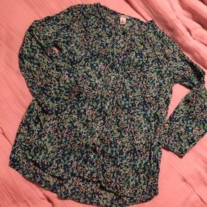Old Navy Floral 3/4 Sleeve Blouse - Size L (10-12)